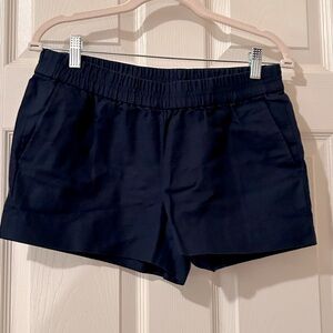J. Crew navy blue pull on linen shorts